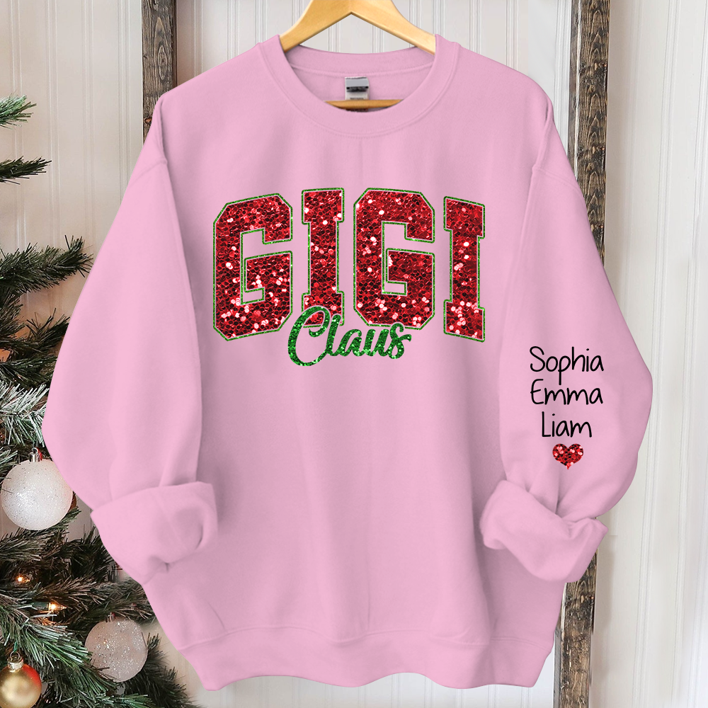 Custom Gigi Claus Christmas And Kids V2 Sweatshirt