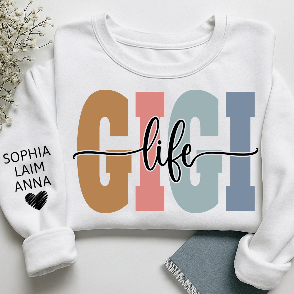 Custom Grandma Sweatshirt, Gift For Gigi And Her Grandchildren