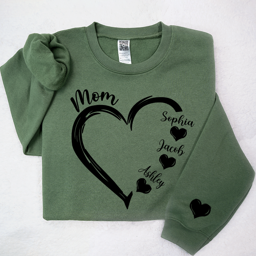Heart Merry Christmas, Custom Mom Claus And Kids LTP01