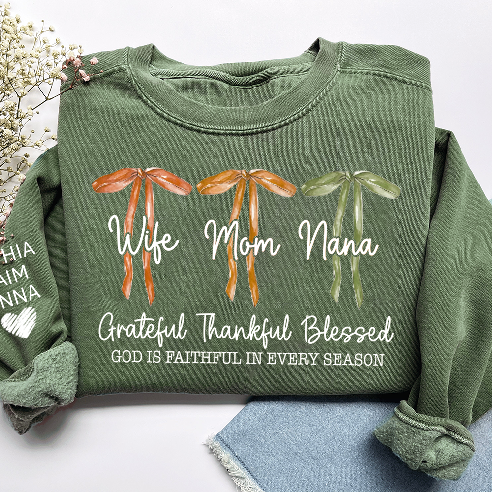 Personalized Faith Based Autumn Custom Nicknames of Mom Wife Nana for Mimi and Kids