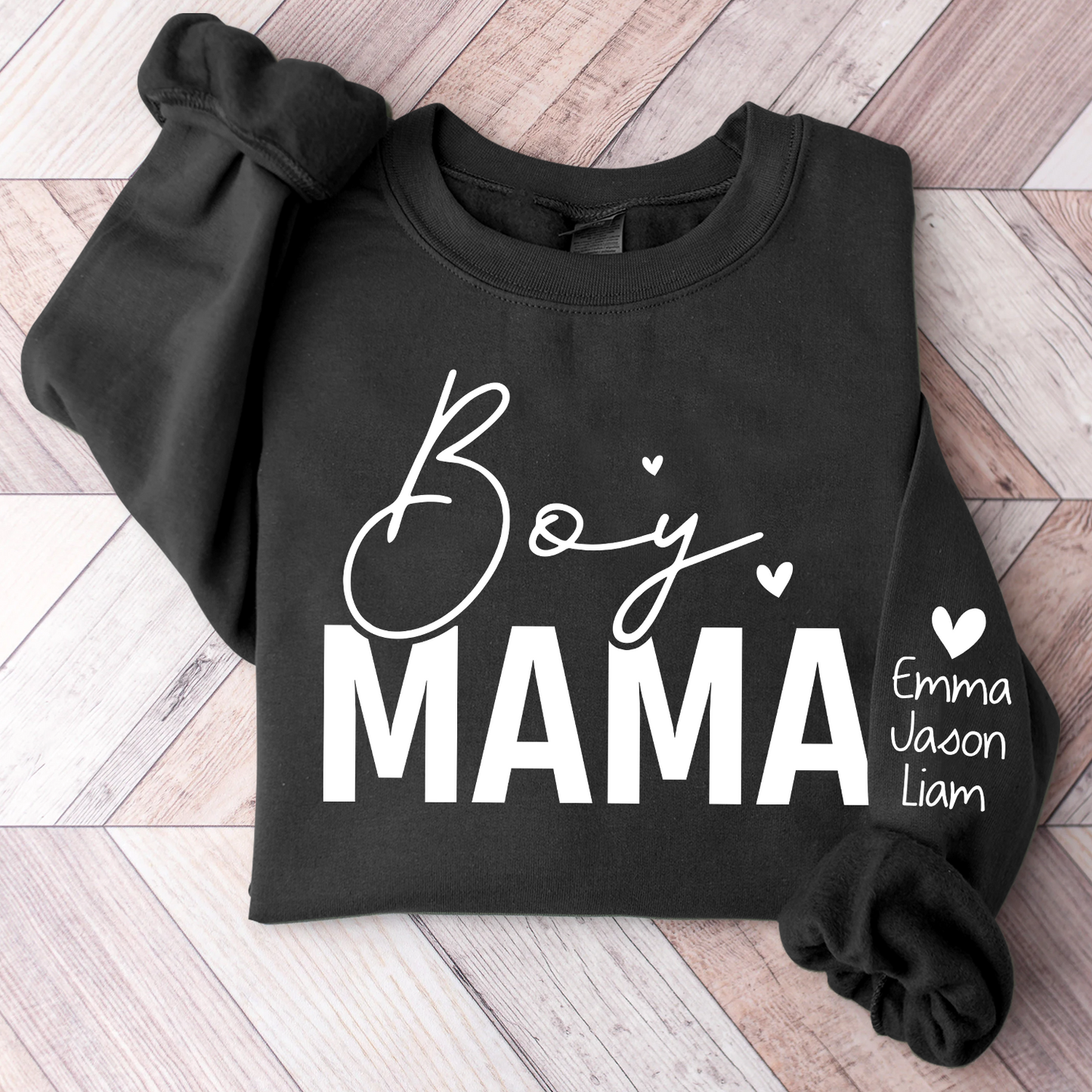 Personalized Boy Mama With Kids, Gift For Mom TH Sweatshirt, Mother's Day Shirt For Mom Mama Mommy