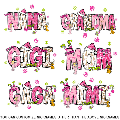 Gigi Pink Christmas And Kids Sweatshirt 2024