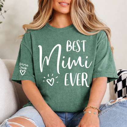 Best Mimi Ever T-shirt, Cute and Simple Design for Grandmothers with Personalized Touch