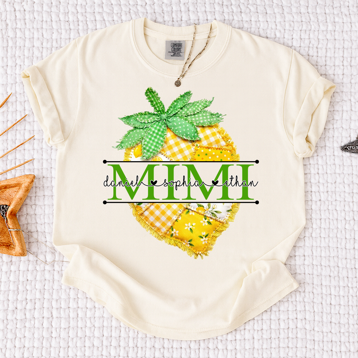 Comfort Colors® Personalized Mimi Lemon Shirt, Sweet Summer Fruit Grandma Gift
