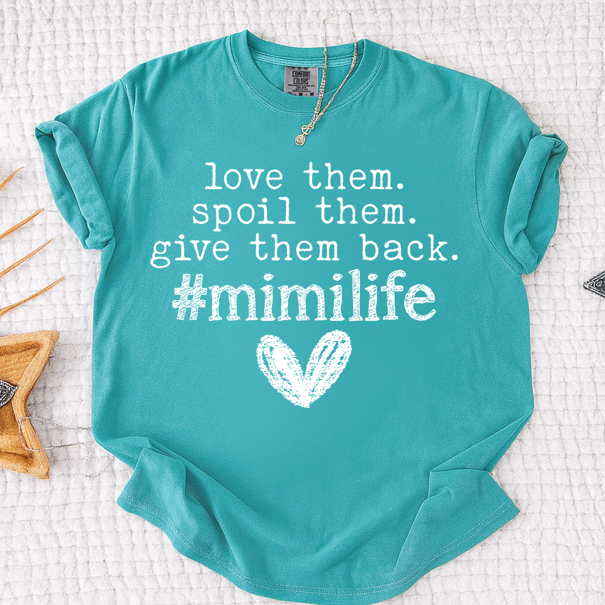 Comfort Colors Mimi Life T Shirt Funny Grandma Shirt Love Them Spoil Them Give Them Back, Gift for Mimi Nana Grandma Mothers Day