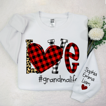 Personalized Love Grandma Life With Kids Sweatshirt