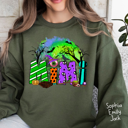 Personalized Halloween Grandma, Trick Or Treat , Custom Mimi And Kids Names