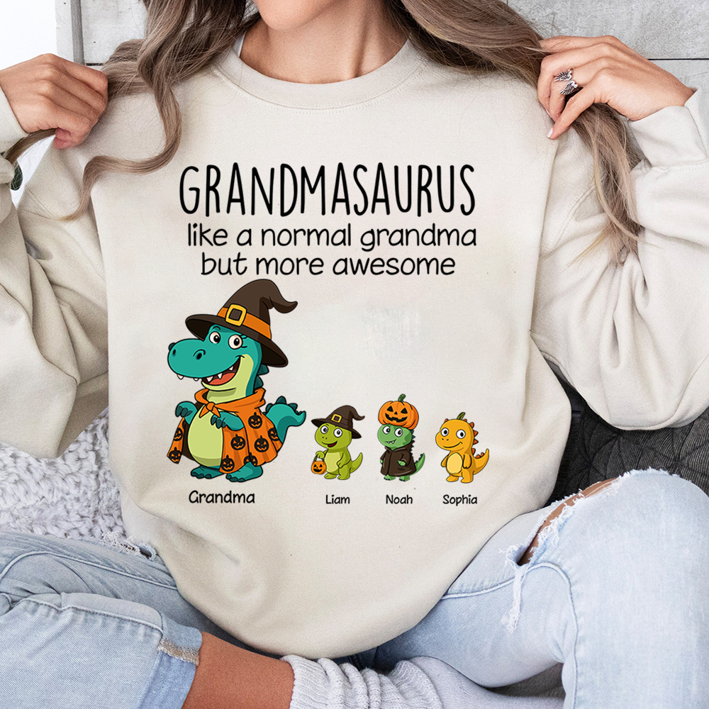 Saurus Pumkin Halloween Custom Nick Name, Gifts For Grandma And Kids