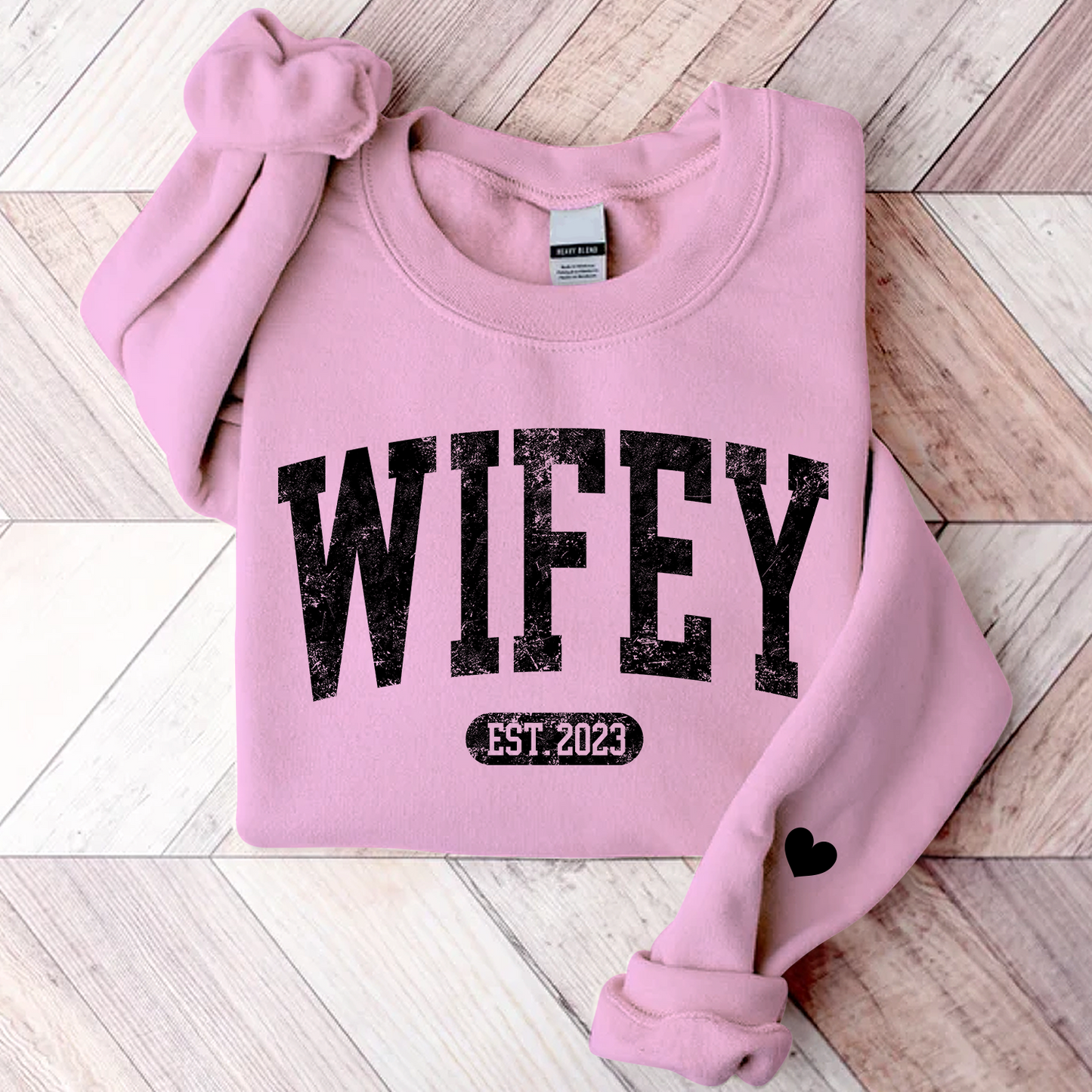 Personalize Wifey Sweatshirt, Engagement Sweatshirt, Bridal Shower Gift, Gift For Bride, New Wife Sweatshirt
