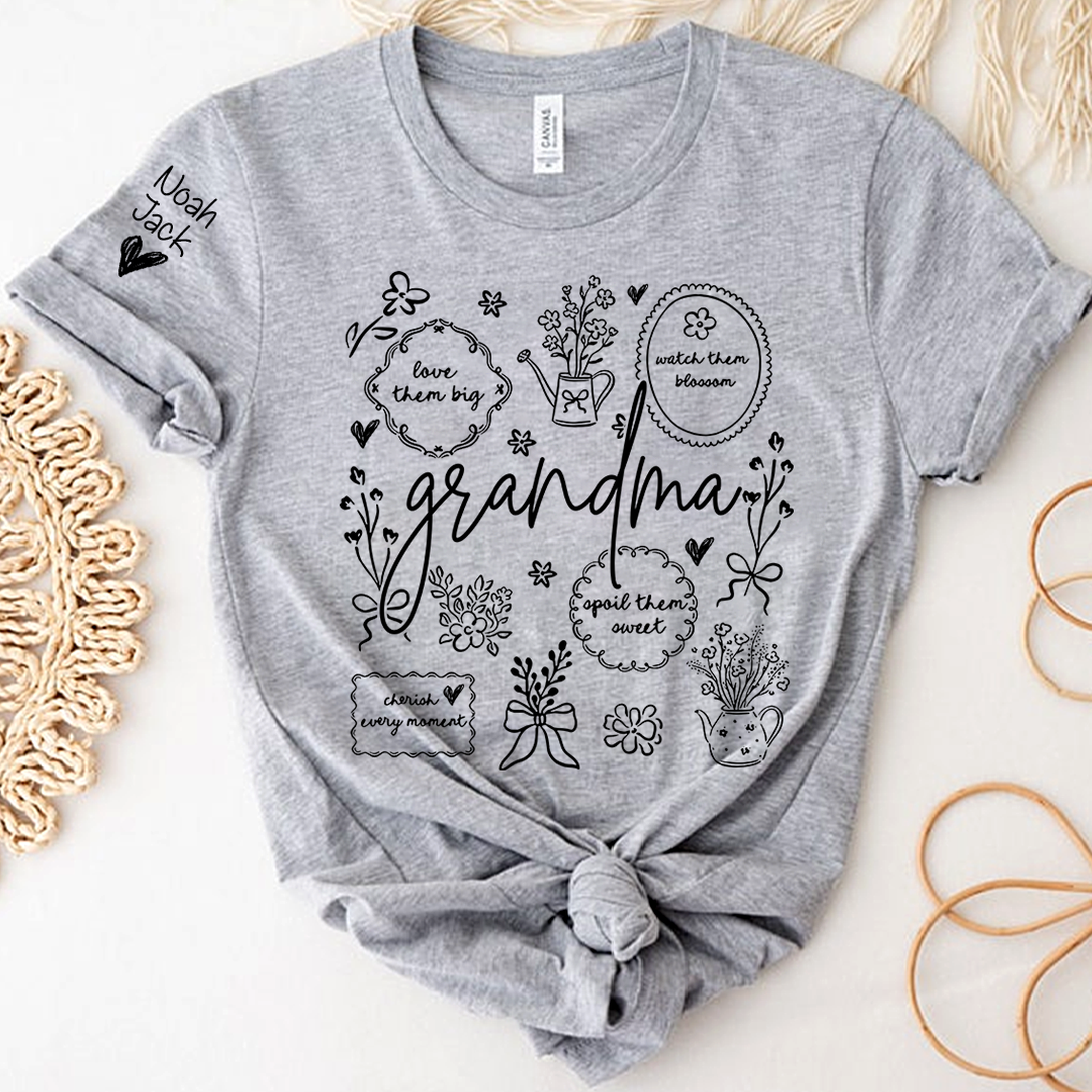 A Classic Floral Print T-shirt For Grandma, The Perfect Mother's Day Gift