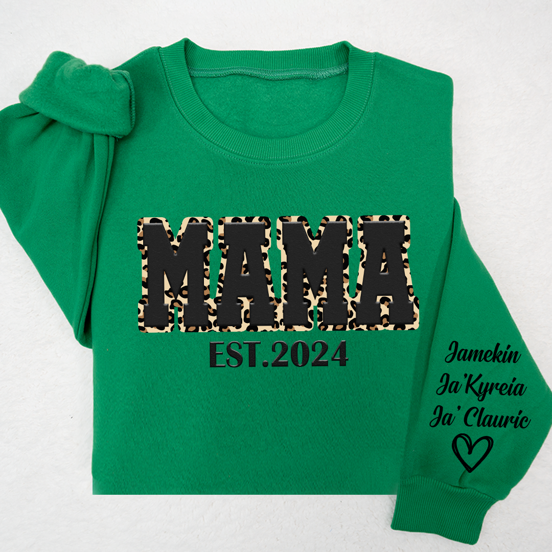Custom Mama And Kids Puff Print Design LTP01