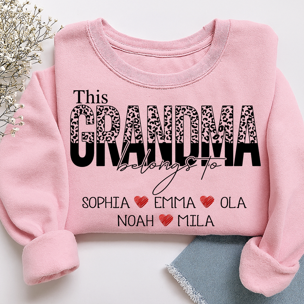 Personalized This Grandma Belong To Sweatshirt, Gifts for Grandma, Custom Grandma And Grandchild Name