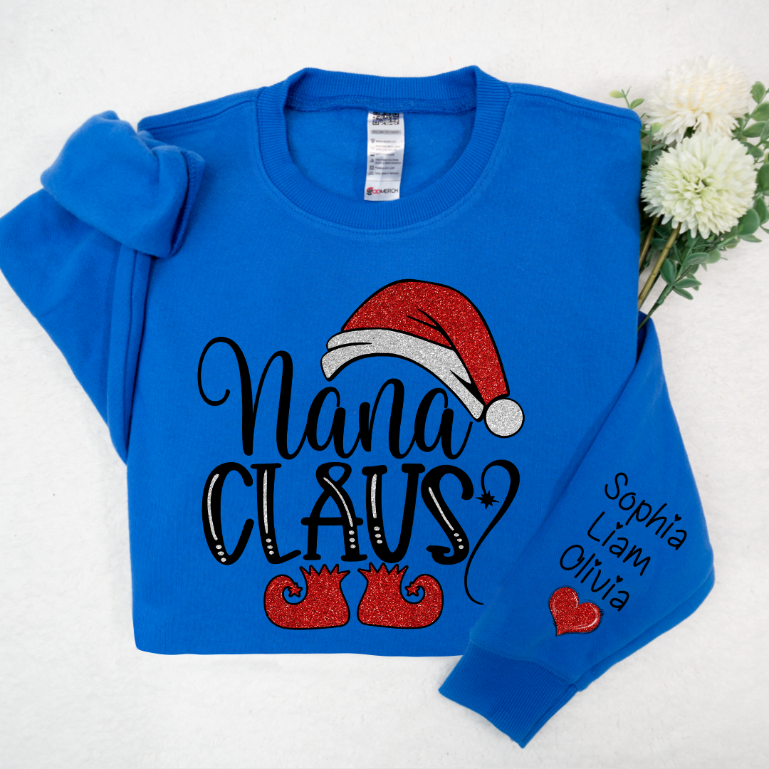 Sparkling Christmas Custom Nana Claus And Kids LTP01