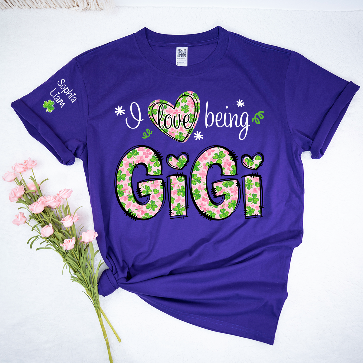 I Love Being Gigi Shirt, St Patrick’s Day Gigi Shirt With Shamrock Pattern