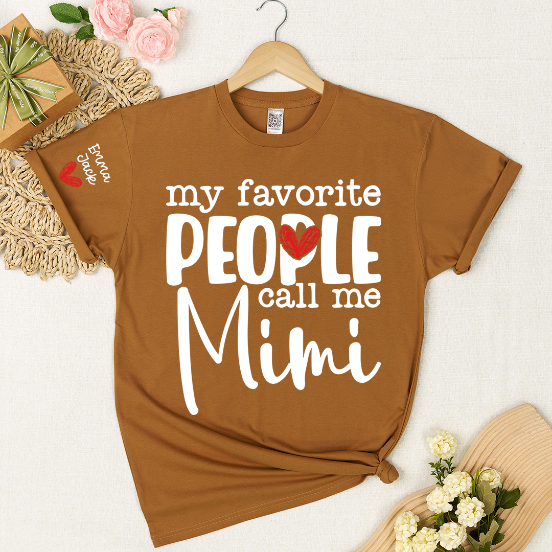 My Favorite People Call Me Mimi T-shirt Cute Grandma Shirt Gift from Grandkids