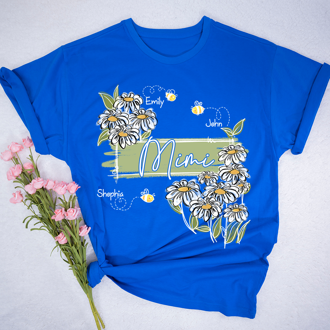 Squiggly Art Wildflowers Mimi And Bee New Kids LPT01 Shirt