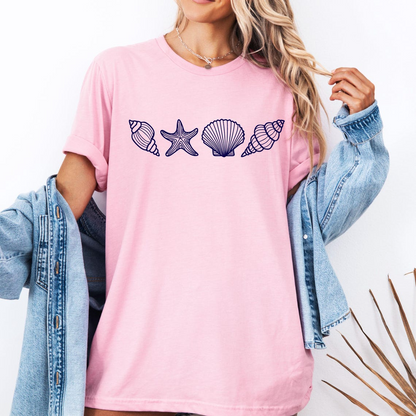 Comfort Colors® SeaShell Shirt, Beach T-Shirt, Summer Woman Shirt, Aesthetic Shirt, Ocean Lover Gift