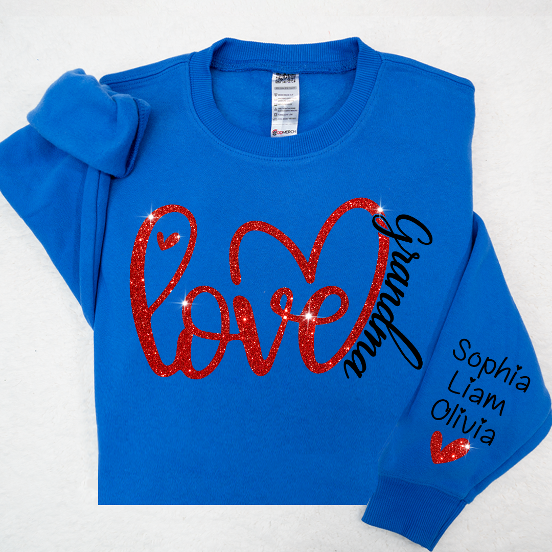 Valentine's Day Heart Love Grandma And Kids LTP01