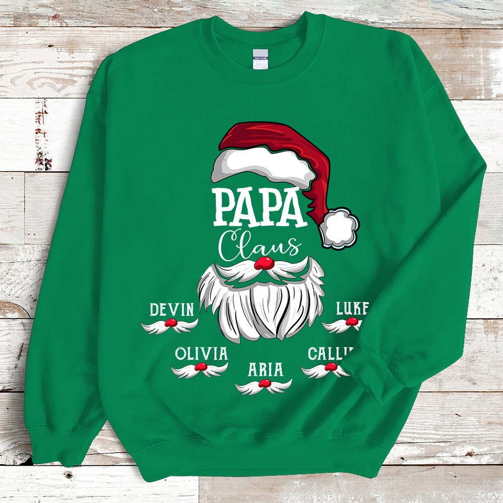 Papa Claus And Grandkids Christmas Sweatshirt