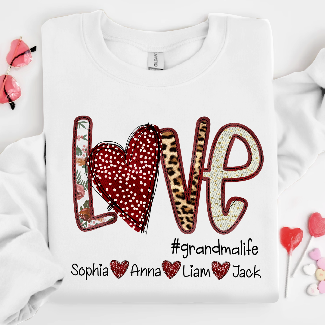 Love Heart Grandma Life And Kids LTP01