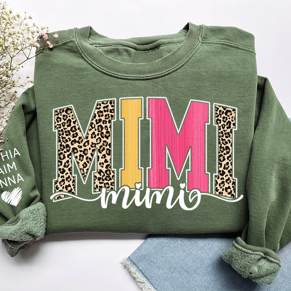 Playful Leopard Style, Custom Mimi Gifts for Grandma and Kids