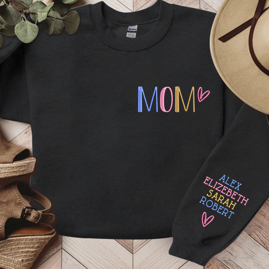 Custom Embroidered Sweatshirt, Christmas Gift for Grandma Mom Godmother Aunt Sister