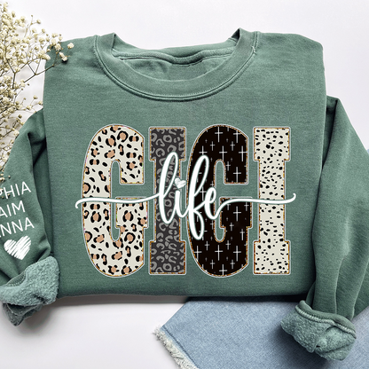Custom Bible Style Gigi Life Sweatshirt – Personalized Gift for Grandma, Gigi, or Mimi with Grandkids’ Names