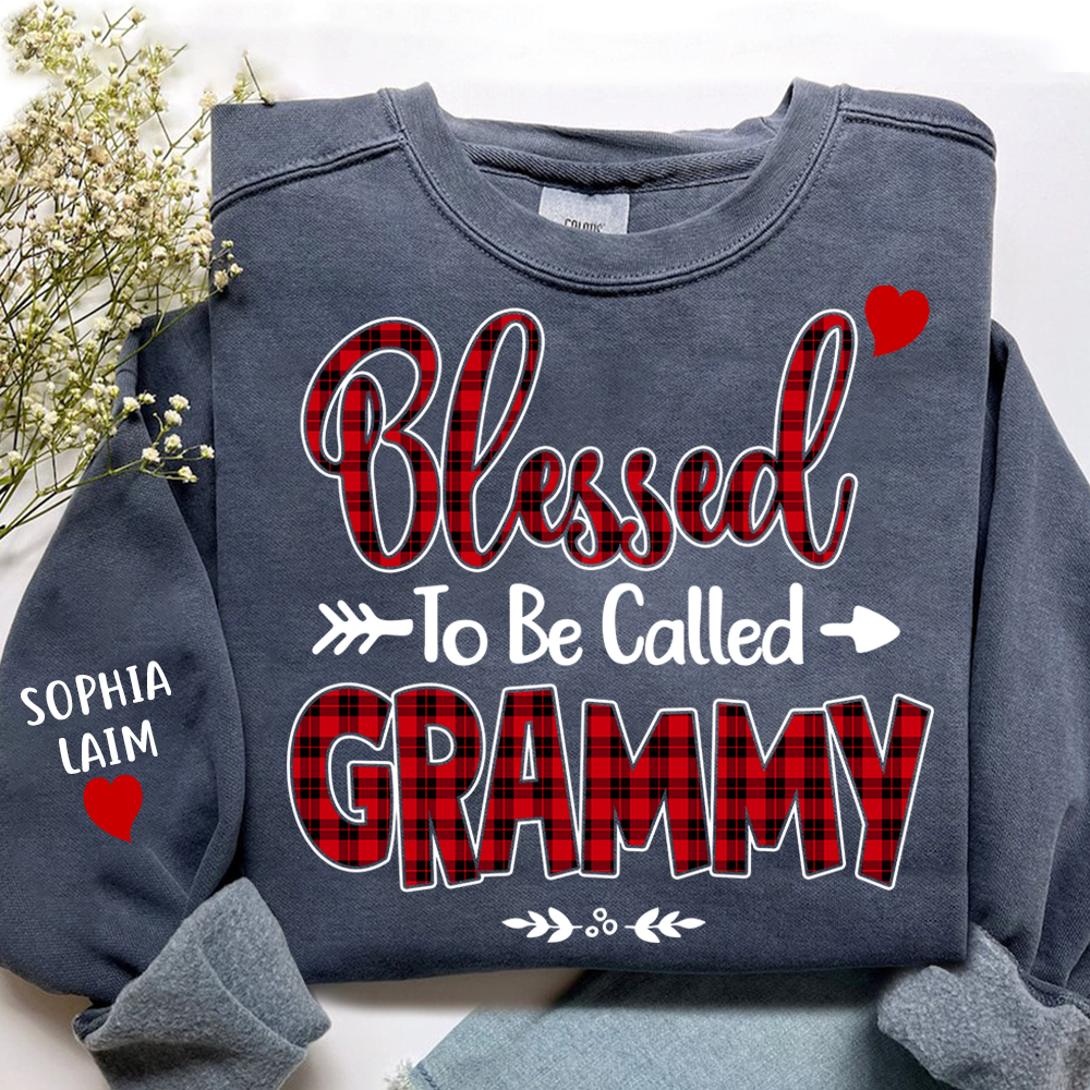 Personalized Grammy Sweatshirt, Blessed to Be Called Grammy Holiday Gift for Grandma