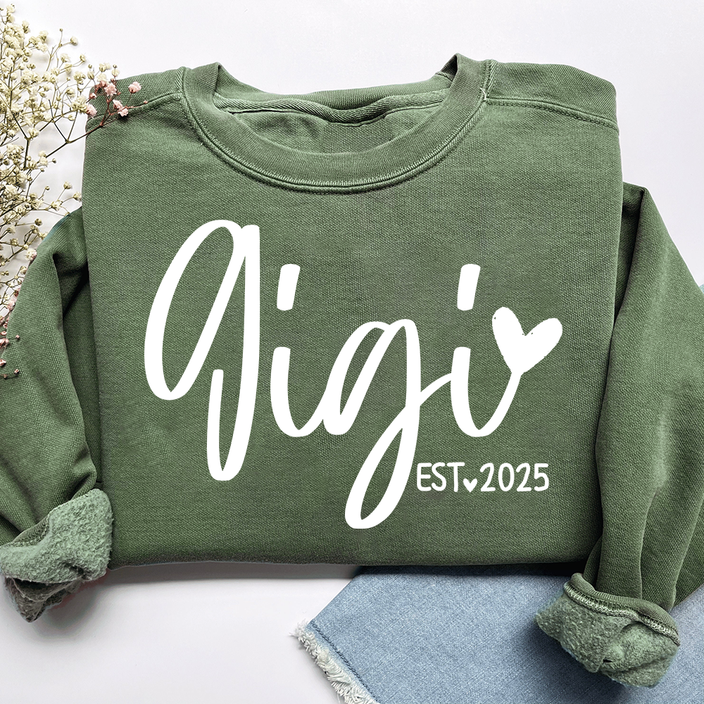 Personalized Gigi Sweatshirt, Custom Gifts for Grandma And Child
