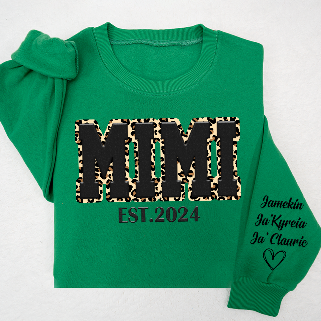 Custom Mimi And Kids Puff Print Design LTP01