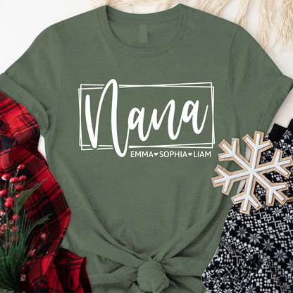 Custom Nana And Grandkids T-Shirt