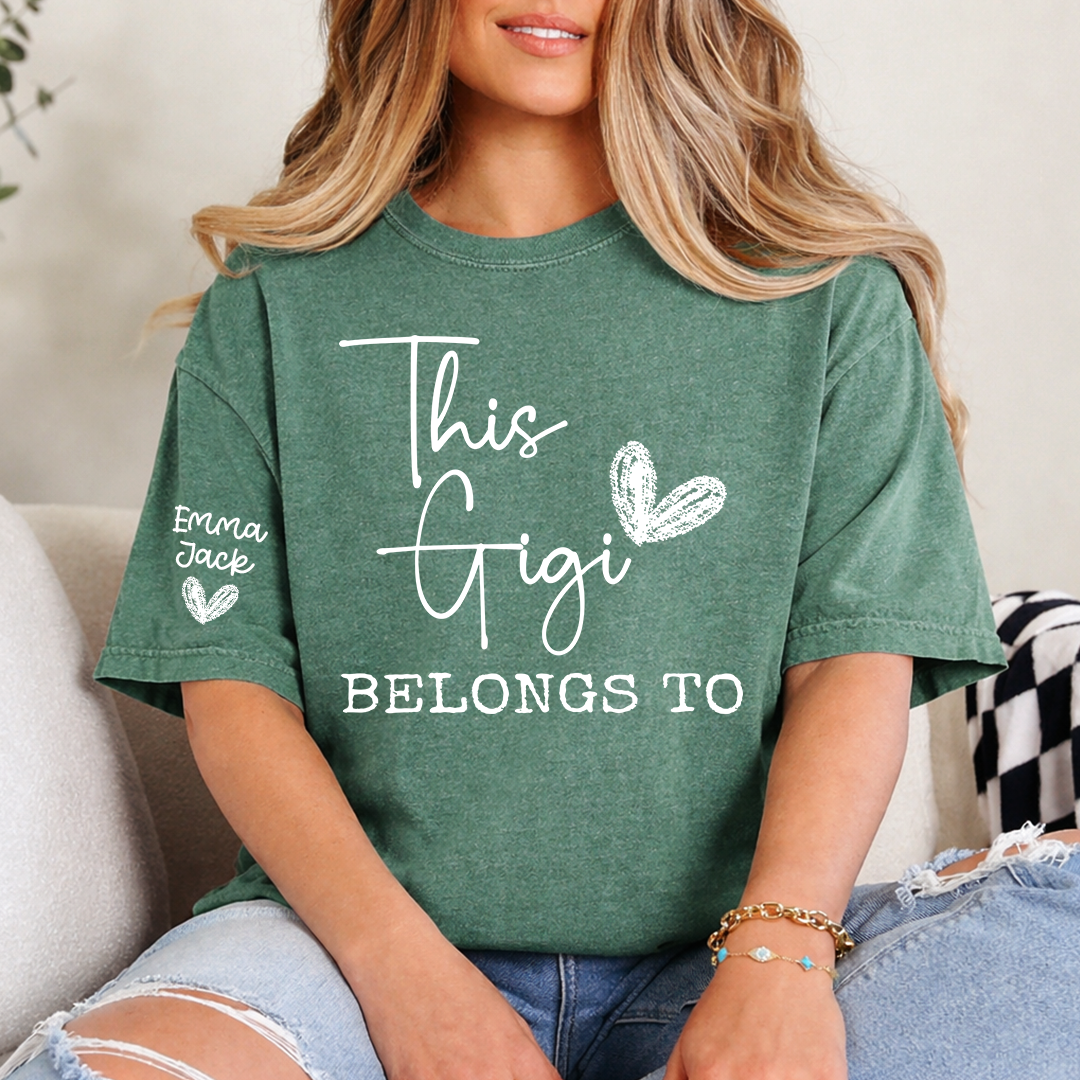 This Gigi Belongs To Shirt – Personalized Gigi T-Shirt with Custom Kids Names Gift