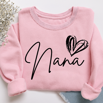 Custom Nana Heart Sweatshirt, Custom Gifts for Grandma and Grandchild