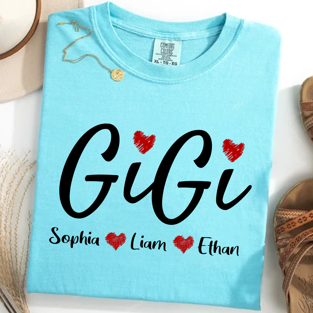 Comfort Colors® Personalized Grandma, Gift For Gigi Est And kids 2025
