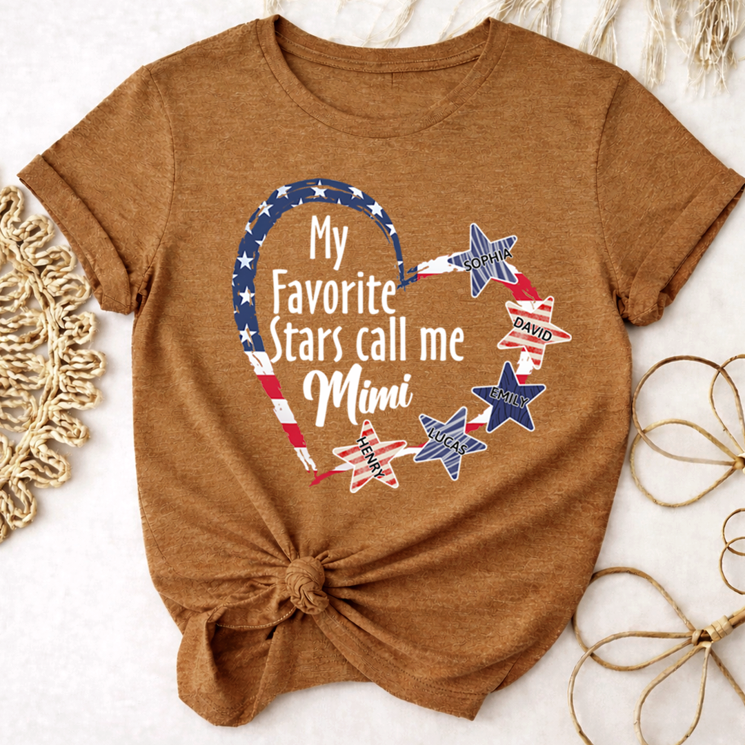 My Favorite Stars Call Me Mimi Shirt Personalized Names Patriotic Family T Shirt