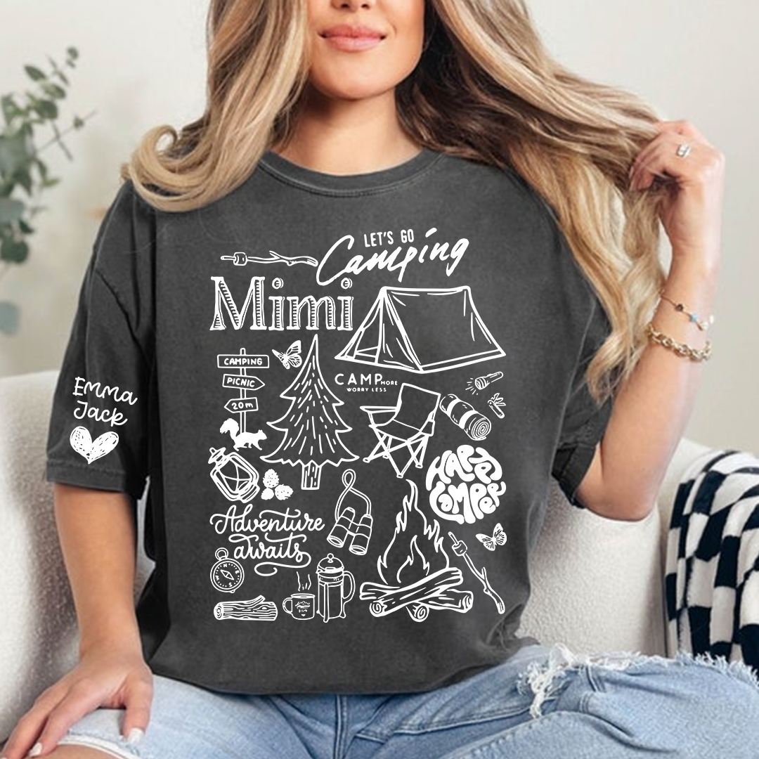 Camping Grandma T-Shirt for Mimi Lovers Adventure Outdoors Gift Tee