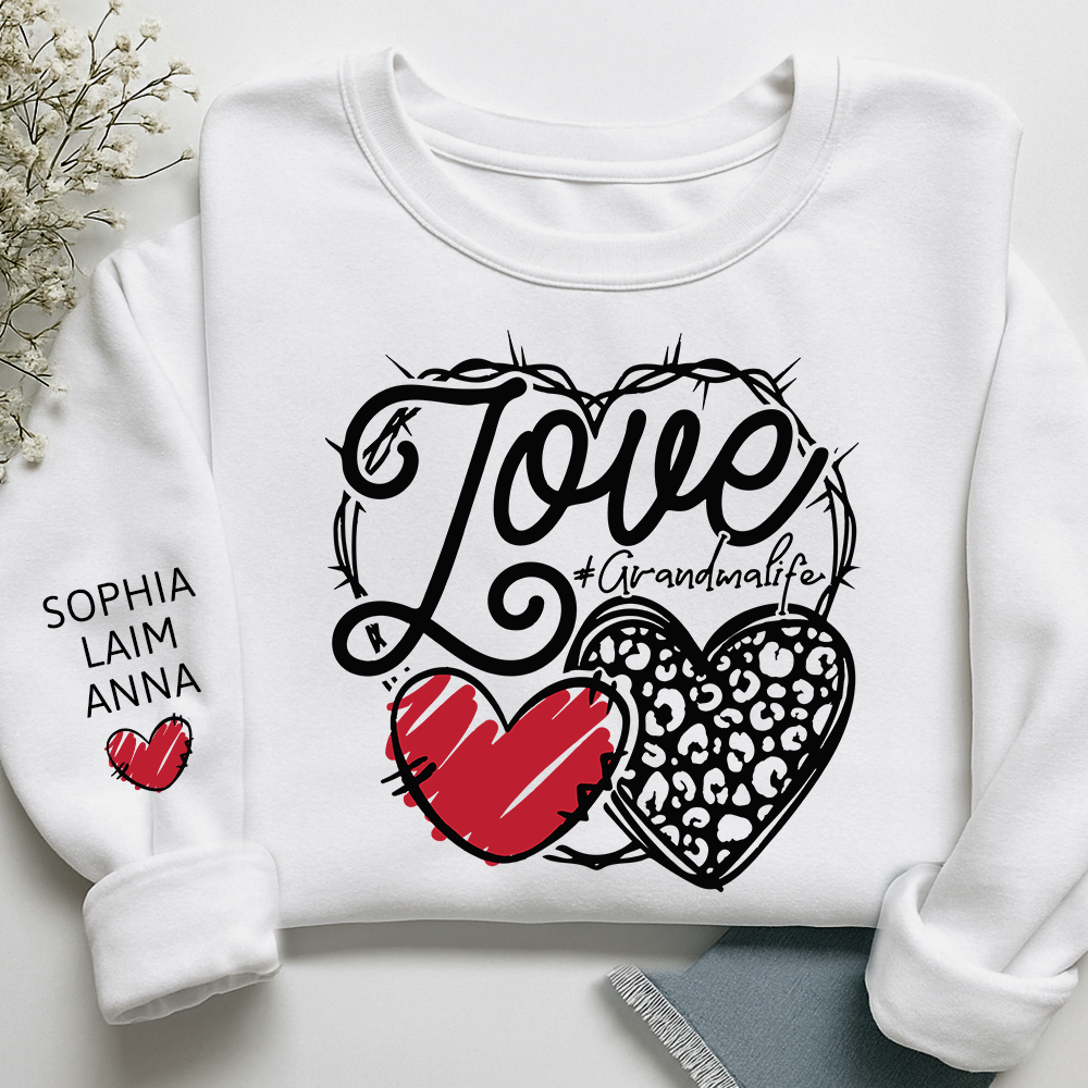 Love Grandmalife Sweatshirt, Cozy Family Love Crewneck for Grandma