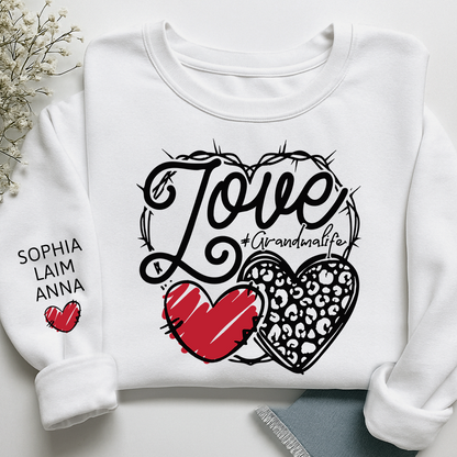 Love Grandmalife Sweatshirt, Cozy Family Love Crewneck for Grandma