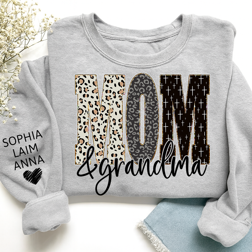 Bible Style Design, Custom Mom & Grandma Sweatshirt, Gift For Grammy And Her Grandchildren