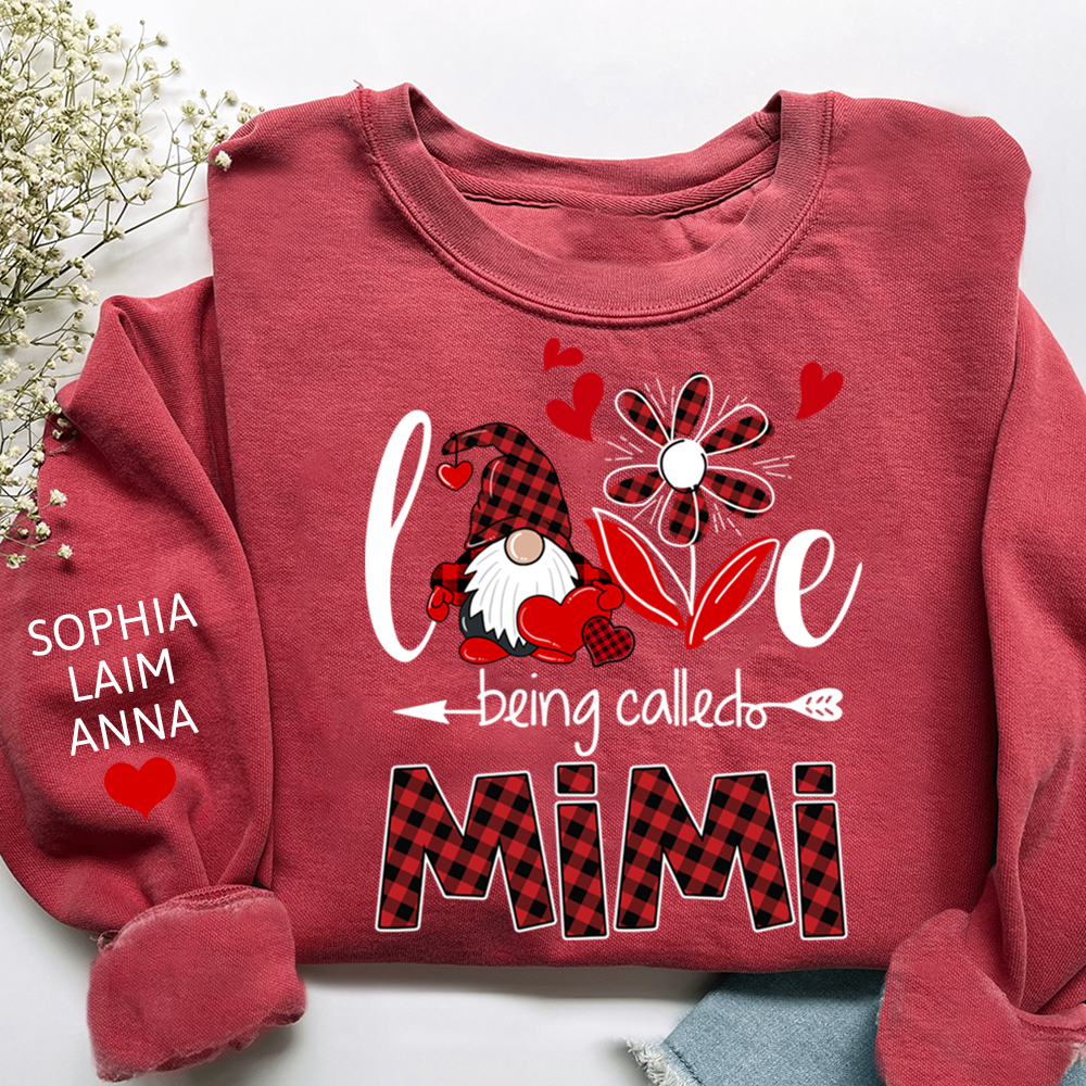 I Love Being Called Mimi Sweatshirt, Personalized Grandma Shirt with Custom Family Names