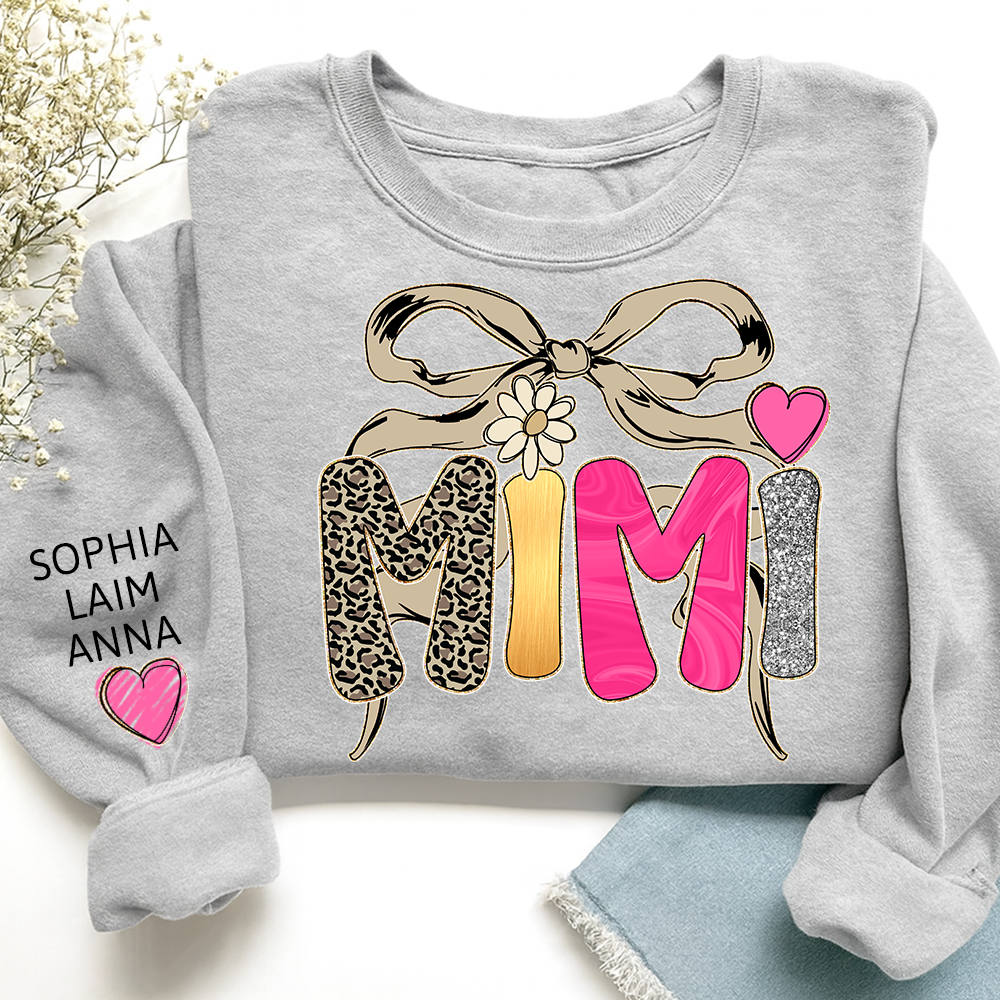 Floral Fall Style Design, Custom Mimi Gifts for Grandma and Kids