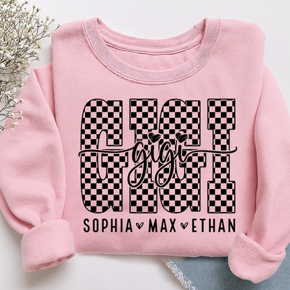 Gigi Style Checkered Bible Set, Customized Gift for Grandma and Grandchild
