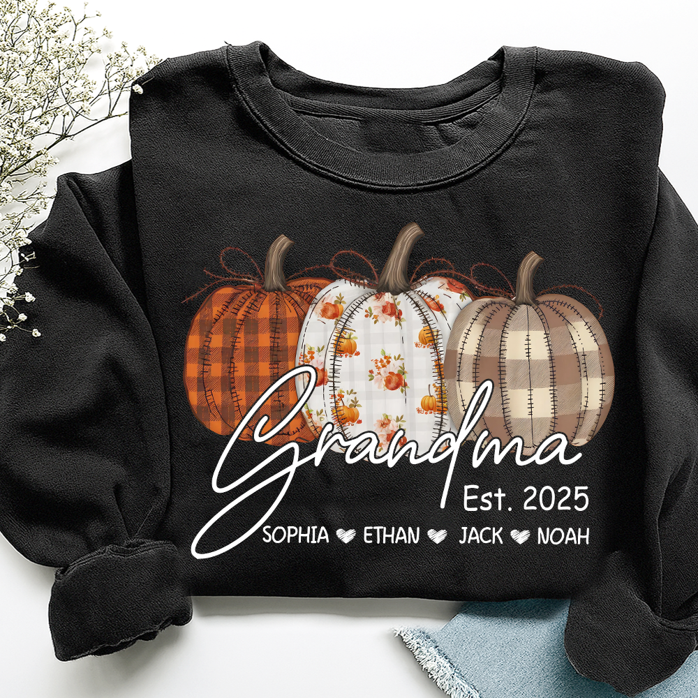 Fall Pumpkin Design, Customized Gifts for Grandma and Grandchild