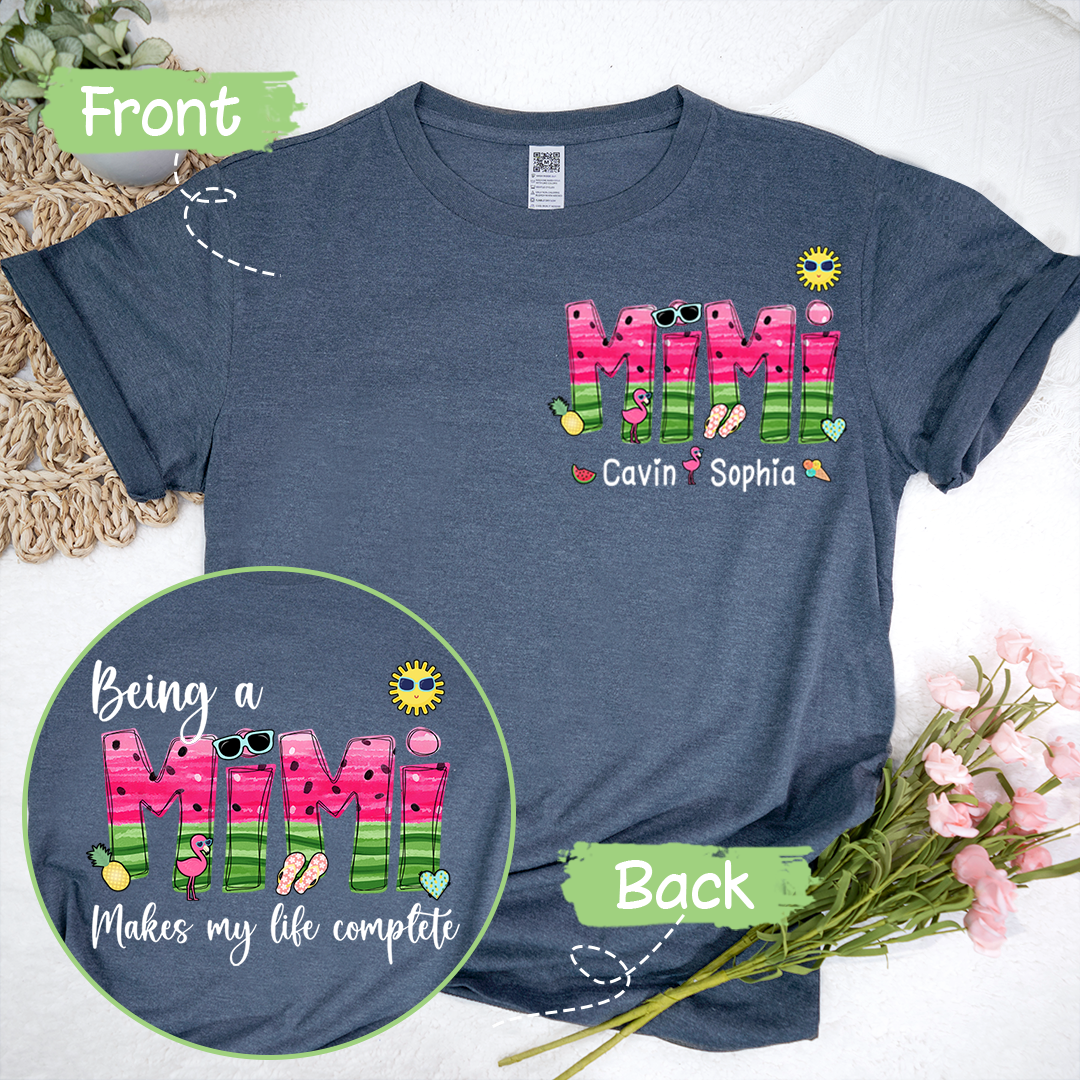 Custom Being A Mimi Makes My Life Complete Watermelon T-Shirt