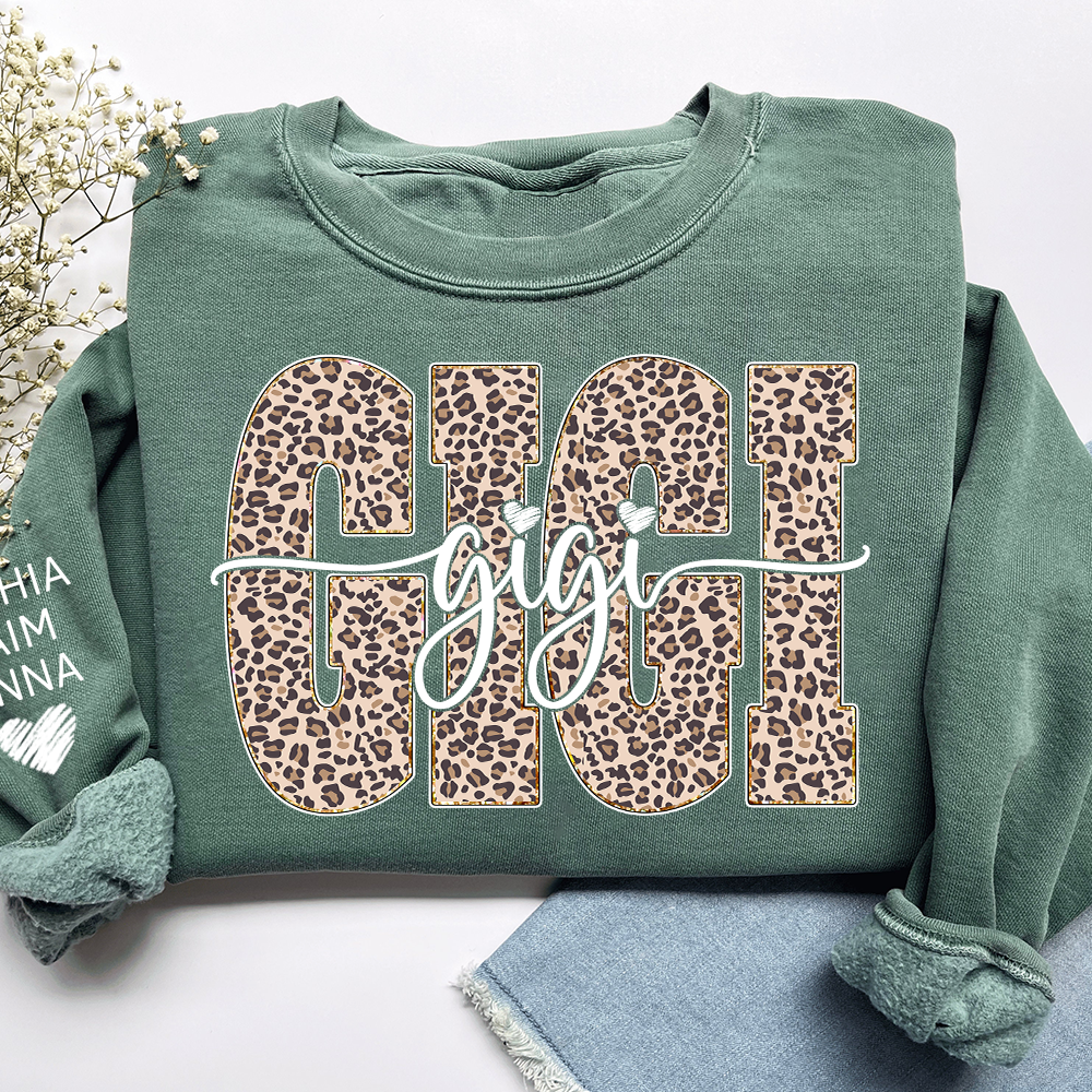 Leopard Style Design, Custom Mimi Gifts for Grandma and Grandchild's