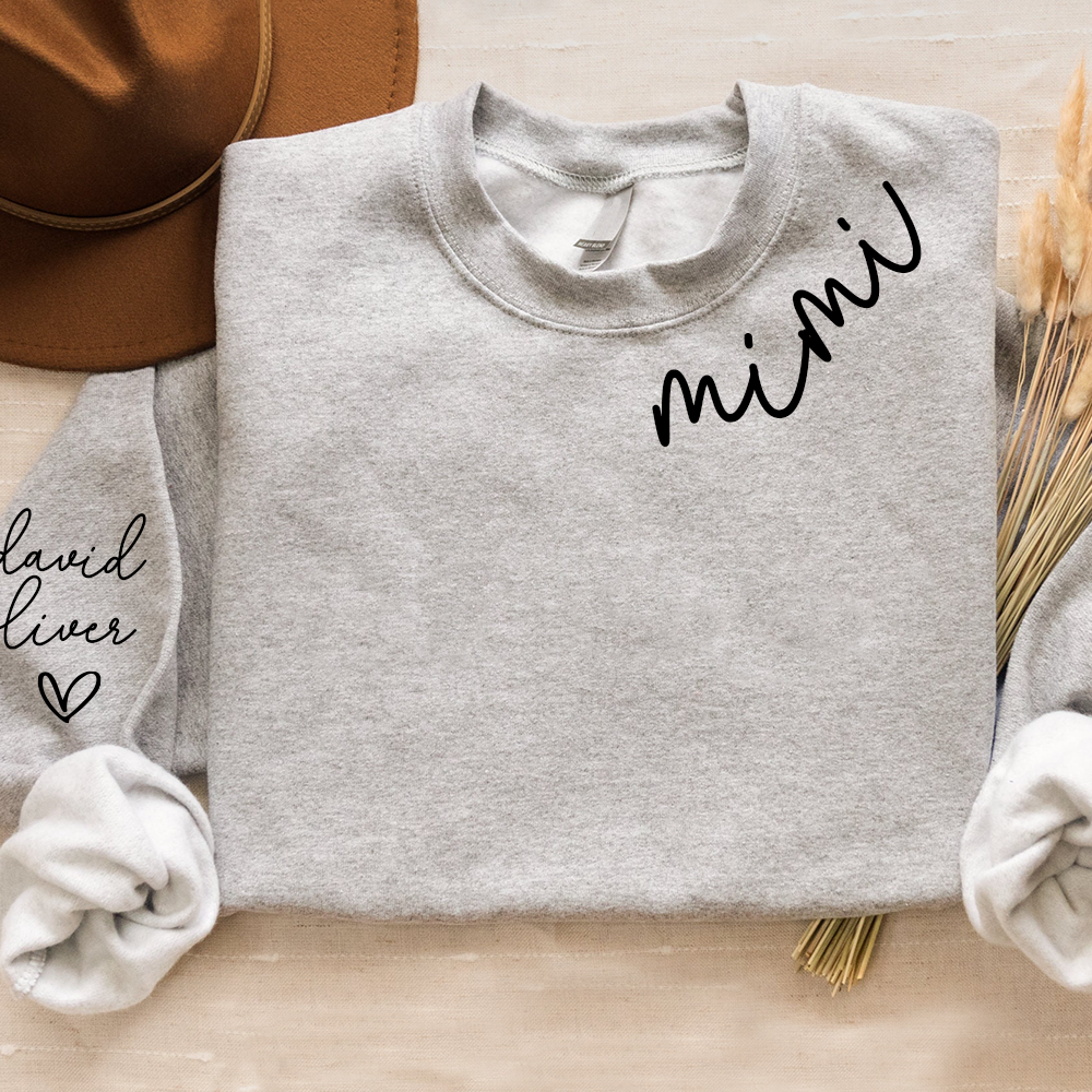 Custom Mimi Sweatshirt, Personalized For Mimi And Kids