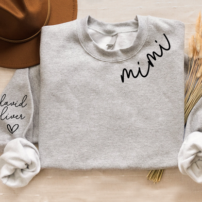 Custom Mimi Sweatshirt, Personalized For Mimi And Kids