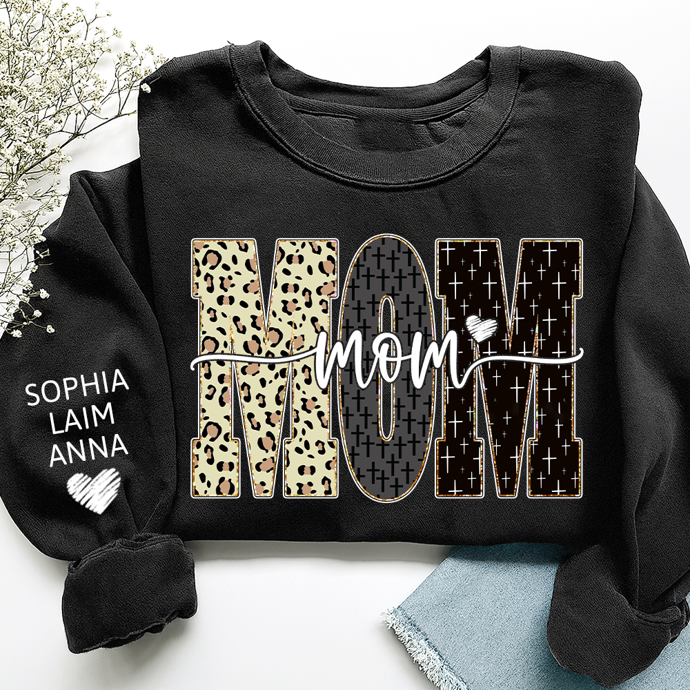 Custom Bible Style Mom Sweatshirt – Personalized Gift for Mom, Mama, or Grandma with Grandkids’ Names