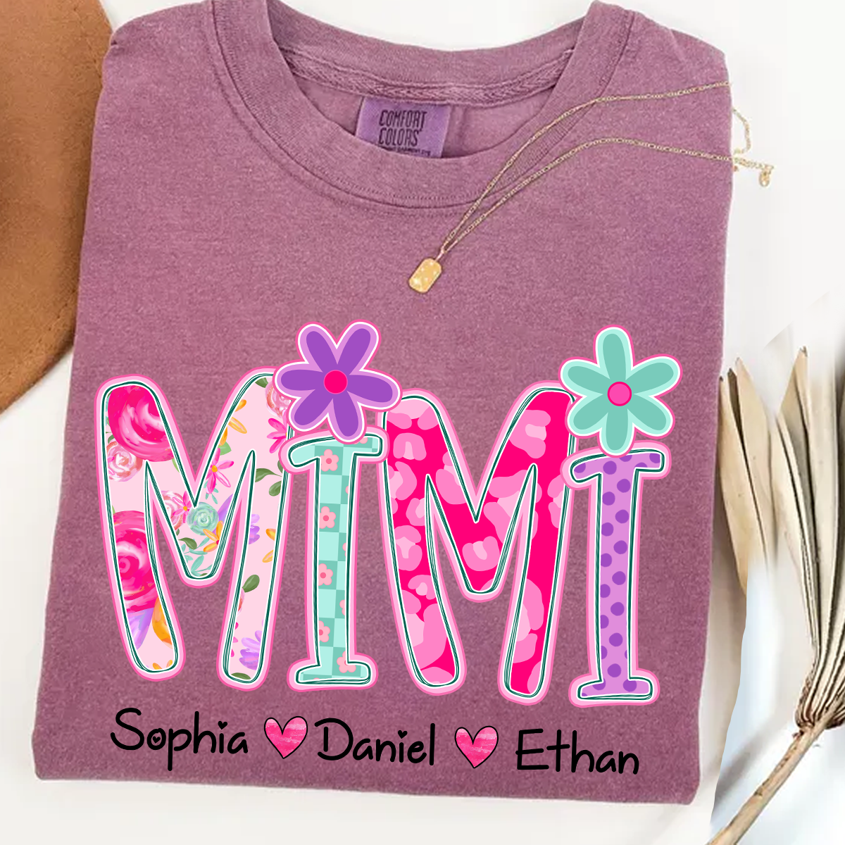 Comfort Colors® Personalized Mimi Flower Art 2026 Shirt