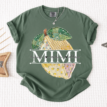 Comfort Colors® Mimi Lemon Shirt, Personalized Cute Summer Grandma Tee For Gift Grandma And Kids